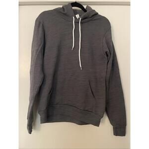 Bella + Canvas  Unisex Poly Cotton Fleece Hoodie Sweatshirt gray size S New